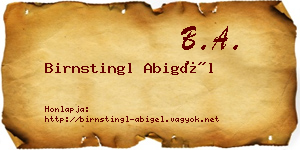 Birnstingl Abigél névjegykártya
